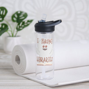 Suche nach Bibliotheken Spaß Bookish Ghost Cartoon Trinkflasche