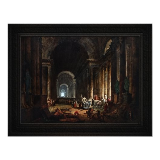 Suche nach dem Laocoon von Hubert Robert Fotodruck (Vorne)