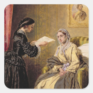 Suche nach der Londoner Gazette Quadratischer Aufkleber