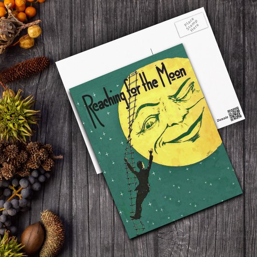 Suche nach der Mondpostkarte Postkarte