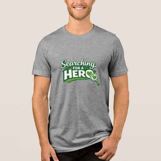 Suche nach einem Donor-Held Tri-Blend Shirt (Vorderseite)