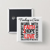 Suche nach einem Heilmittel gegen AIDS Button (Vorne & Hinten)