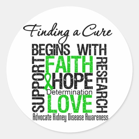 Suche nach einem Heilmittel gegen Nierenerkrankung Runder Aufkleber (Vorderseite)