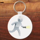 Suche nach einem Taschenlampenmann Schlüsselanhänger (Vorderseite)