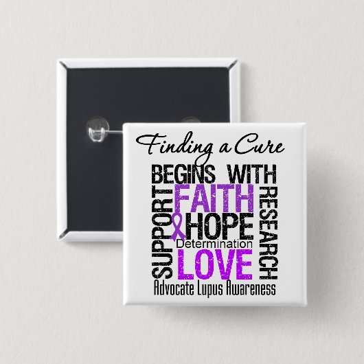 Suche nach einer Heilung für Lupus Button (Vorne & Hinten)