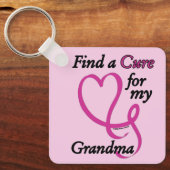 Suche nach einer Heilung/Herz/Oma...Brustkrebs Schlüsselanhänger (Vorderseite)