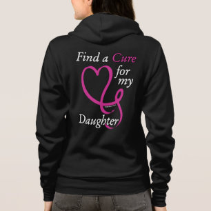Suche nach einer Heilung/Herz/Tochter...Brustkrebs Hoodie