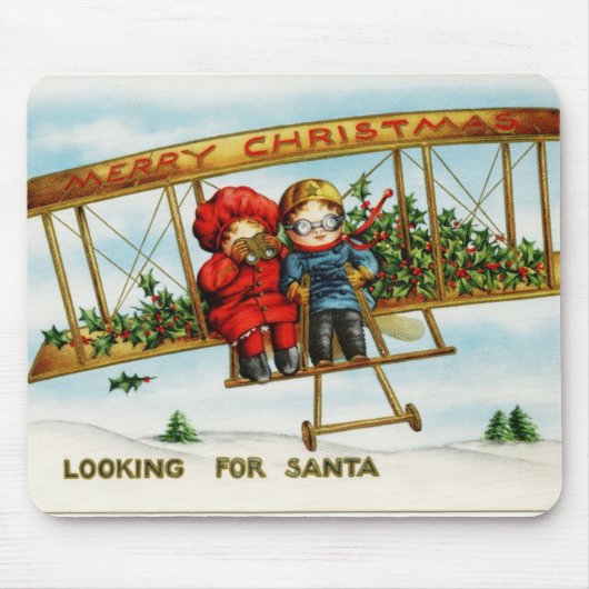 Suche nach einer Vintagen Abbildung von Santa Mousepad (Vorne)