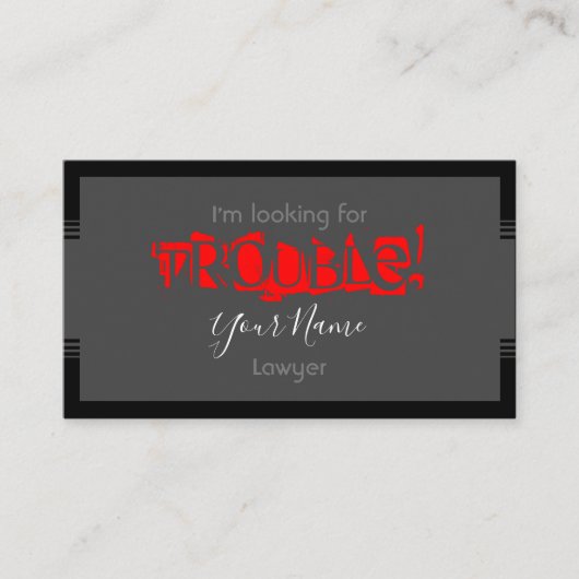Suche nach einer Visitenkarte für Anwälte (Vorderseite)