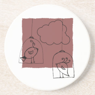 Suche nach Freiheit Sandstein Untersetzer