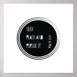 Suche nach Frieden und verfolge ihn Poster