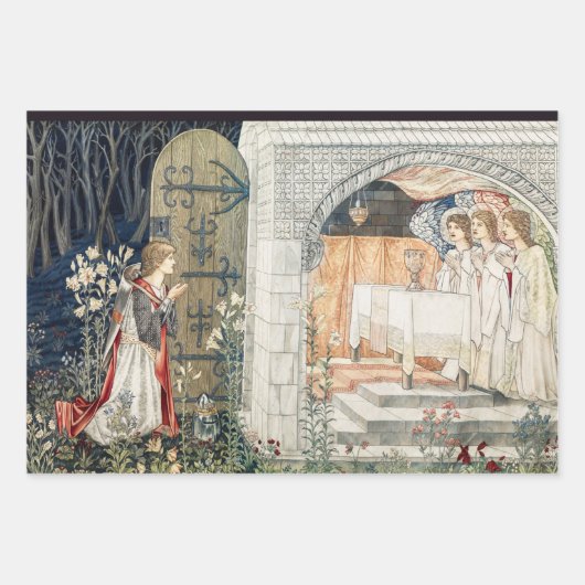 Suche nach Heiligem Gral, Bewahrung, Ritterabfahrt Geschenkpapier Set (Vorderseite 2)