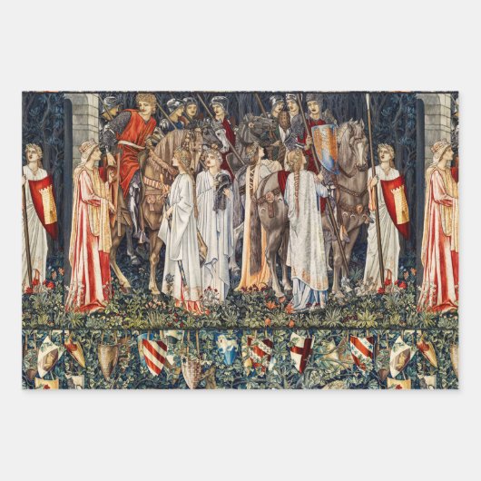 Suche nach Heiligem Gral, Bewahrung, Ritterabfahrt Geschenkpapier Set (Vorderseite)