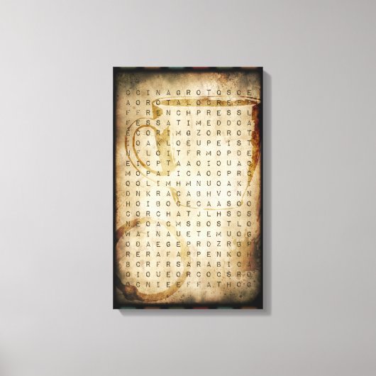 Suche nach Kaffeemarken Leinwanddruck (Vorderseite)