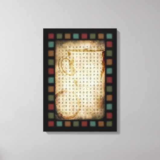 Suche nach Kaffeemarken Leinwanddruck (Vorderseite)