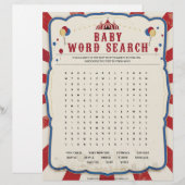 Suche nach Kinderwörtern [Thema Zirkus] Briefbogen (Vorne/Hinten)