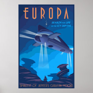 Suche nach Leben auf dem Jupitermond Europa Poster