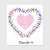 Suche nach Liebe Aufkleber (Blatt)