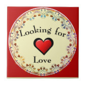 Suche nach Liebe Keramik Tile Fliese (Vorderseite)