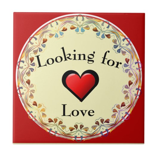 Suche nach Liebe Keramik Tile Fliese (Vorderseite)