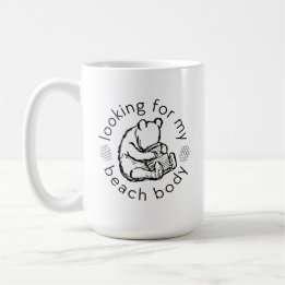 Suche nach meinem Beach Body mit Winnie-the-Pooh Kaffeetasse