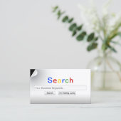 Suche nach meinen Schlüsselwörtern kreativ Visitenkarte (Stehend Vorderseite)