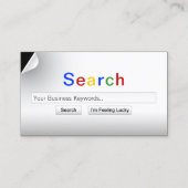 Suche nach meinen Schlüsselwörtern kreativ Visitenkarte (Vorderseite)