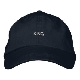 Suche nach Men King Text Cotton Navy Color-Hat Bestickte Baseballkappe
