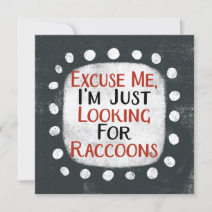 Suche nach Raccoons Grußkarte Karte