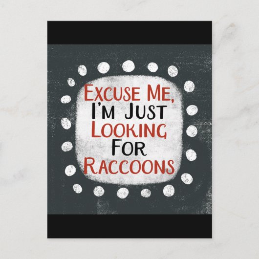 Suche nach Raccoons Postkarte (Vorderseite)
