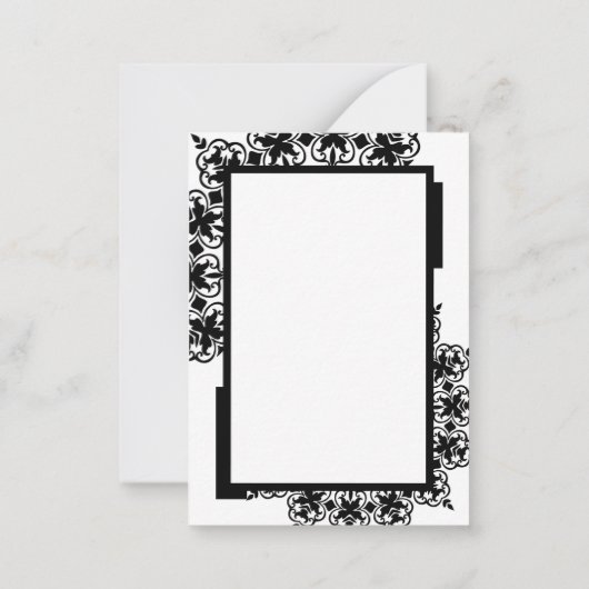 Suche nach Schwarz und Weiß - Vielen Dank Mitteilungskarte (Rückseite)