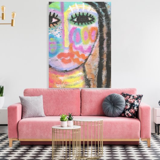 Suche nach selbst Abstrakter Malerei auf OSB-Mainb Leinwanddruck (Insitu (Wohnzimmer))