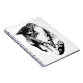 Suche nach Tabby Cat Monochrome Notebook Notizblock (Rechte Seite)