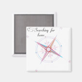 Suche nach Zuhause-Kompass Magnet (Vorderseite/Rückseite)