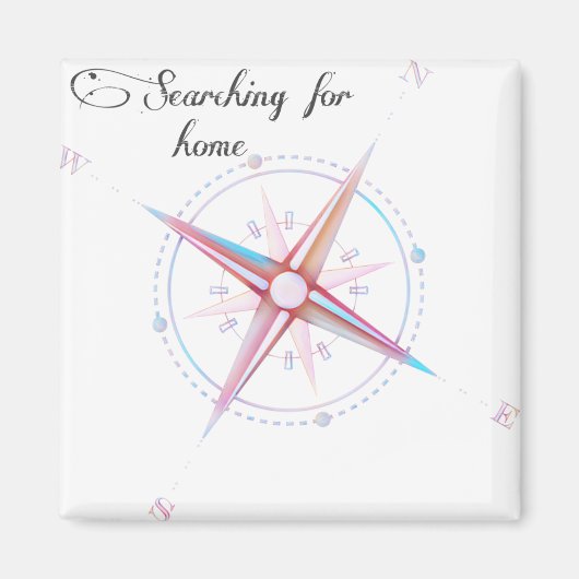Suche nach Zuhause-Kompass Magnet (Vorne)