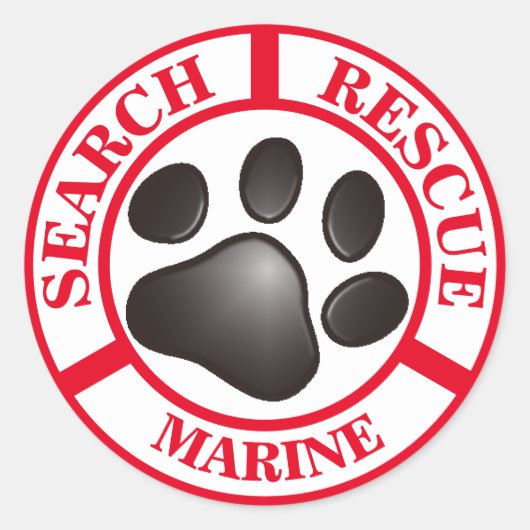 SUCHE & RESCUE CLASSIC ROUND STICKER (Vorderseite)