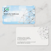Suche Tech-Logo | Netzwerk Hintergrund Visitenkarte (Vorne/Hinten)