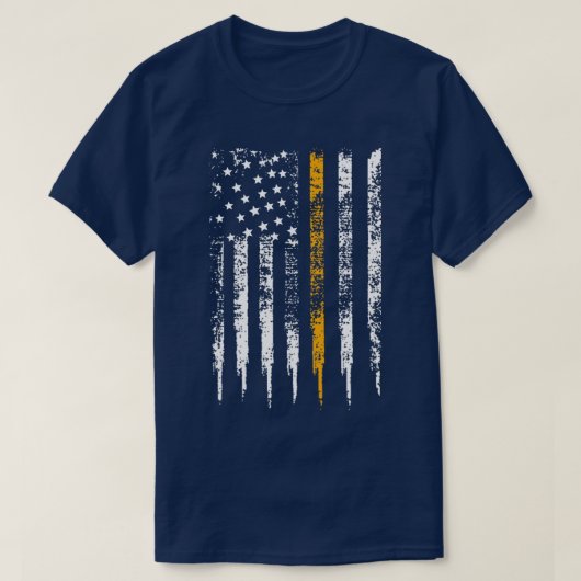Suche und Resc der Thin Orange Line US Flag Face M T-Shirt (Design vorne)