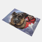 Suche und Rettung deutscher Schafe im Schnee Fußmatte (Schrägansicht)