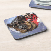 Suche und Rettung deutscher Schafe im Schnee Getränkeuntersetzer (Linke Seite)