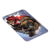 Suche und Rettung deutscher Schafe im Schnee Magnet (Rechte Seite)