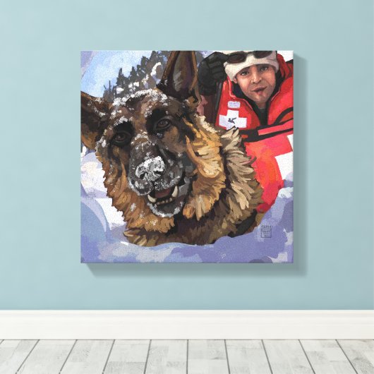 Suche und Rettung Leinwanddruck (Insitu (Holzboden))