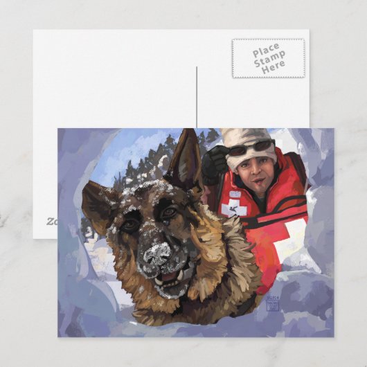 Suche und Rettung Postkarte (Vorne/Hinten)