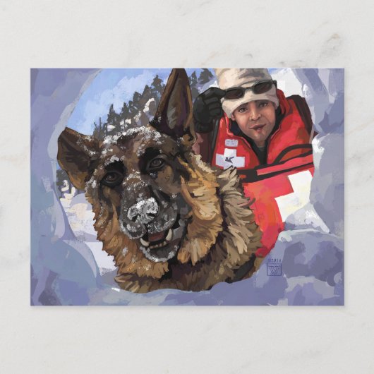 Suche und Rettung Postkarte (Vorderseite)