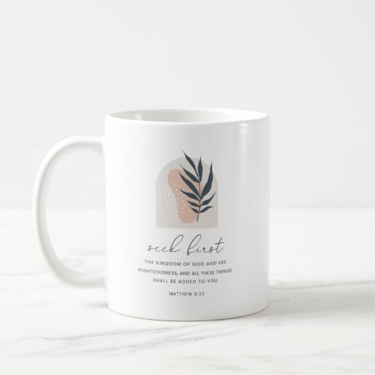 Suche zuerst Matthäus 6:33 Kaffeetasse (Links)