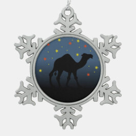 Suchen nach einem Stern Schneeflocken Zinn-Ornament