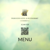 Suchen nach Menü QR Code Business-Logo-Fensterhebe Fensteraufkleber (Blatt 3)