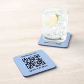 Suchen nach Menu QRcode mit Personalisierung LBlue Getränkeuntersetzer (Rechte Seite)