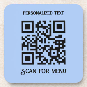 Suchen nach Menu QRcode mit Personalisierung LBlue Getränkeuntersetzer