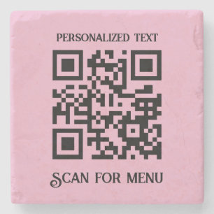 Suchen nach Menu QRcode mit Personalisierung LPink Steinuntersetzer